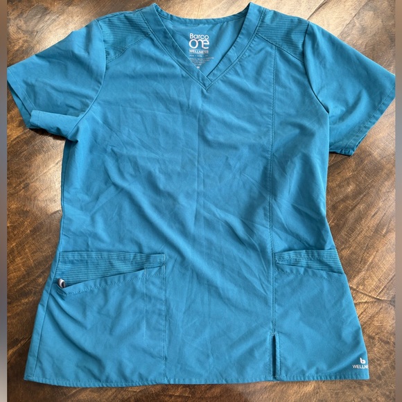 Barco Uniforms Teal Scrub Top - Picture 1 of 2